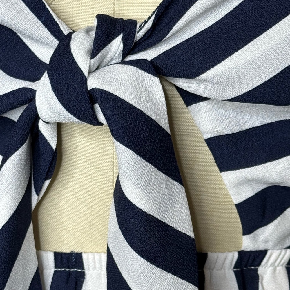 Papaya Striped Tie-Front‎ Dress - Picture 5 of 8